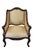 Vintage John-Richard Alexander and Mary club / lounge / library arm chair featuring walnut finish with French Louis XVI...