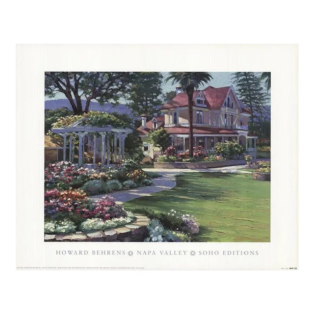 1996 Howard Behrens 'Napa Valley' Multicolor USA Offset Lithograph For Sale
