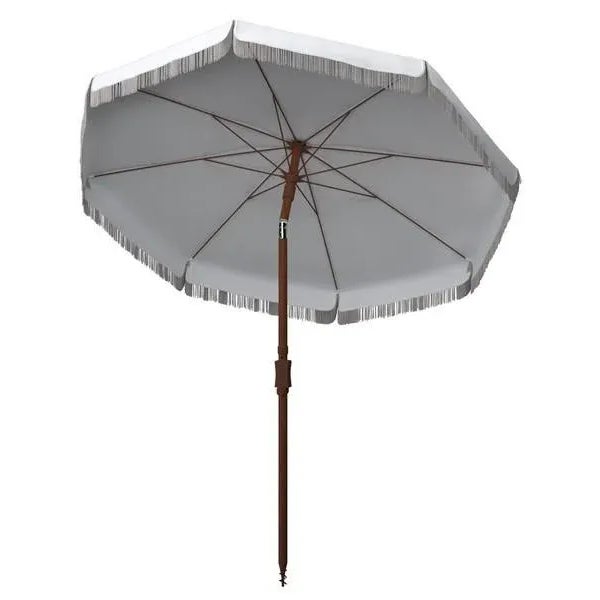 Relax in your own private outdoor oasis beneath this Estonia Umbrella. Estonia’s clean white canopy is given a touch of...