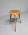 Mid-Century Modern Tall Wooden 3-Legged Stool, 1950s For Sale - Image 3 of 7