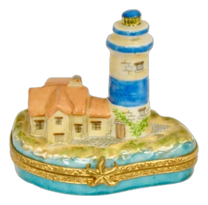 Limoges Seaside Light House Accent Box