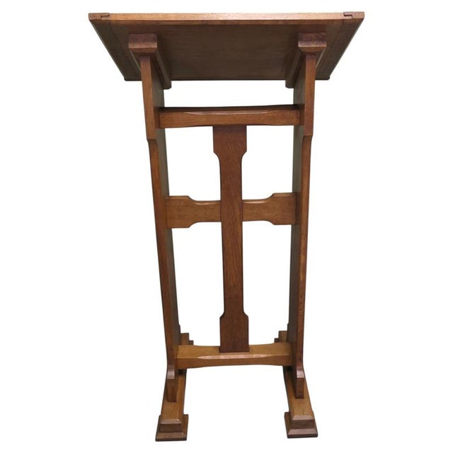 Arts and Crafts Golden Oak Podium for Restaurant Reception Greeter For Sale - Image 8 of 8