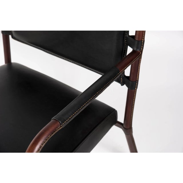 Leather Armchair by Jacques Adnet, 1950s, in Very Good conditions. Designed 1950 to 1959 I have official proof of...