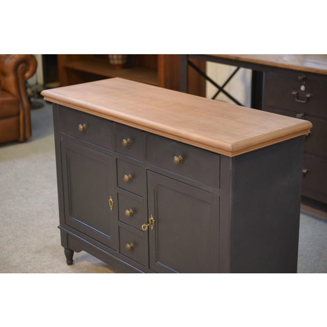 Black Small Cherrywood Sideboard, 1960s For Sale - Image 8 of 11
