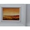Golden Hour - Miniature Abstract Landscape Art by Contemporary British Artist, Angela Wakefield Art measures 9 x 7 inches...