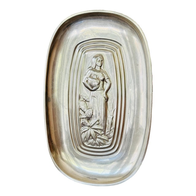 Mid Century International Silver Company Plated Silver Tray For Sale