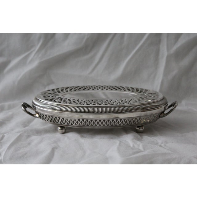 Chafing dish stand with handles Serving dish Dining table Food warming dish Centerpiece Hot food platter Chafing dish...