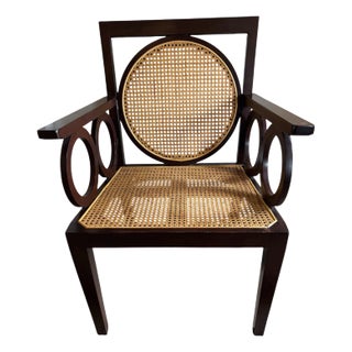 British Colonial Style Accent Armchair For Sale