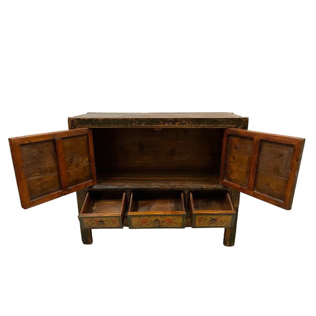 Chinese Late 19th Century Antique Chinese Mongolia Cabinet Sideboard For Sale - Image 3 of 13