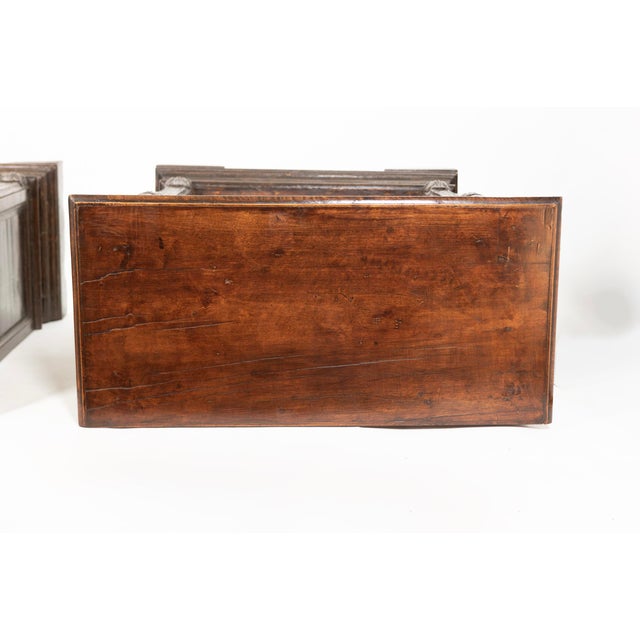 Brown Pair of Narrow 18th Century Italian Walnut Buffets, Italy Circa 1780 For Sale - Image 8 of 12
