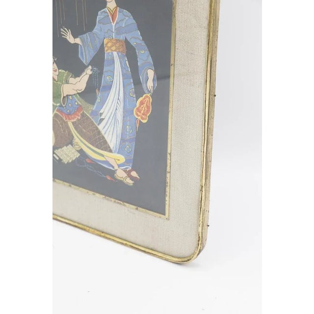 Antique and very rare Japanese painting made in the early 1900s by a fine Japanese manufacturer. The painting has a...