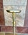 Mid-Century Modern 1980’s, Vintage, Polished Brass, Display/Pedestal Stand, Fluted Columns and a Stepped-Circular Base, Weighted, 36” Tall For Sale - Image 3 of 11