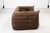 Brown Vintage Two-Seater Togo Sofa with Arms in Brown Leather by Michel Ducaroy for Ligne Roset, 1970s For Sale - Image 8 of 18