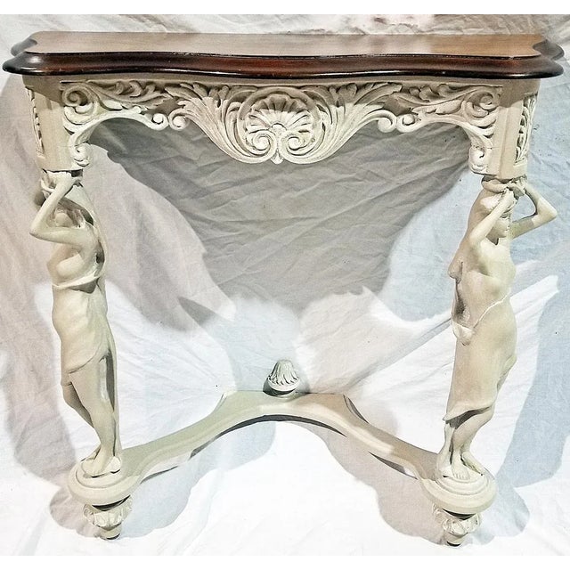 Vintage 1920s Figural Console Table, 2 Available For Sale - Image 9 of 10