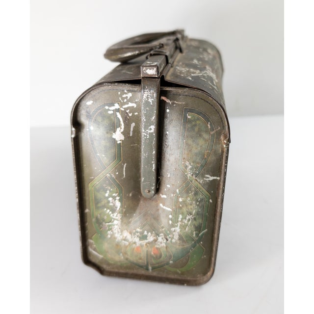 Early 20th Century English Art Nouveau Style Briefcase Form Biscuit Tin For Sale In New York - Image 6 of 14