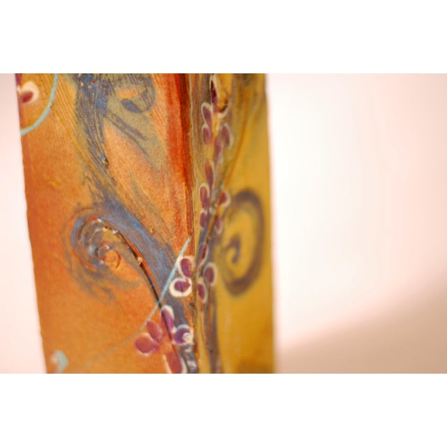 Brutalist Style Vase in Scarified and Glazed Stoneware, 1960s For Sale - Image 6 of 10