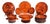 1970s Germany Burnt Orange Ceramic Dinnerware Set For Sale