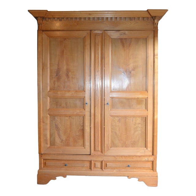 Large Antique Ash Cabinet For Sale