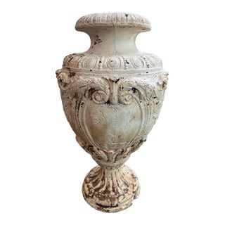 Late 19th Century French Plaster Cast Urn For Sale