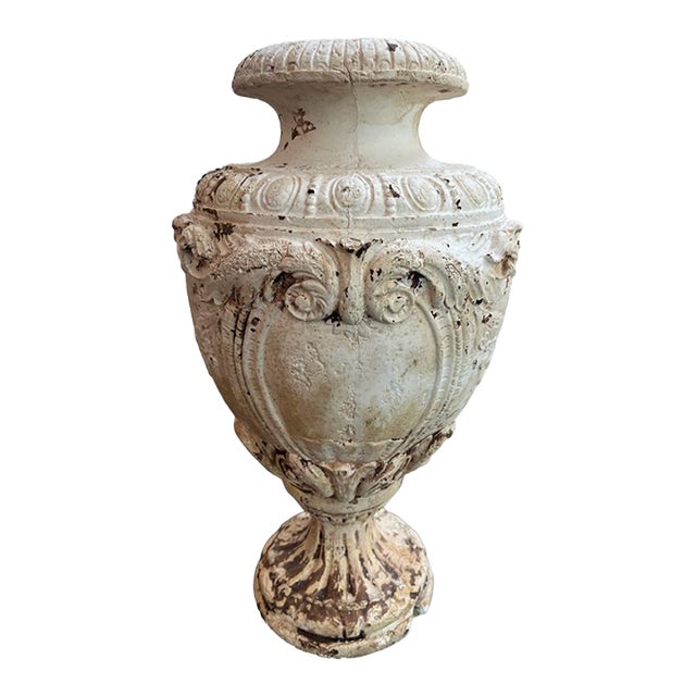 Late 19th Century French Plaster Cast Urn For Sale