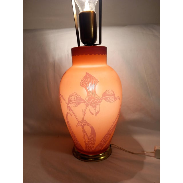 French Table Lamp with Etched Glass For Sale - Image 17 of 17