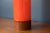 1960s Mid Century Scandinavian Modern Orange Cylinder Glass and Teak Table Lamp For Sale - Image 5 of 7