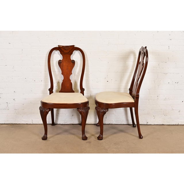 Baker Furniture Georgian Carved Mahogany Dining Chairs, Set of Six For Sale In South Bend - Image 6 of 12