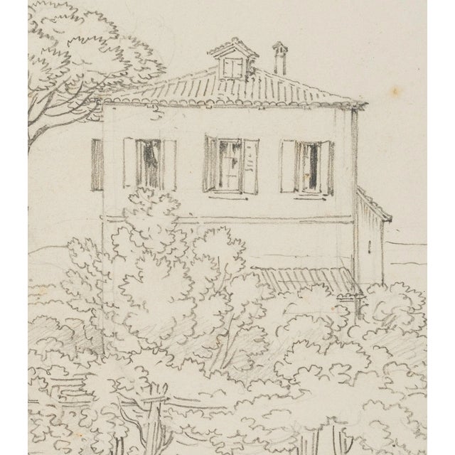 G. Lory, Villa in Nice, 1820, Pencil For Sale - Image 3 of 5