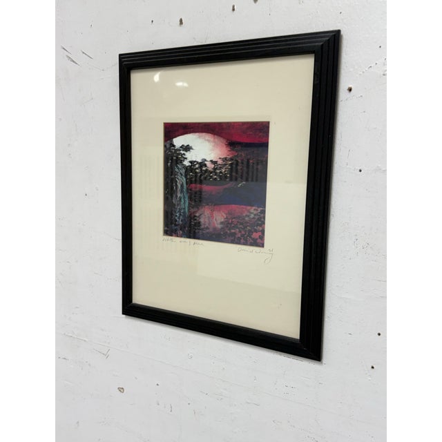 Circa 1996 David Wang White Sun + Pine Frame Artwork For Sale - Image 4 of 12