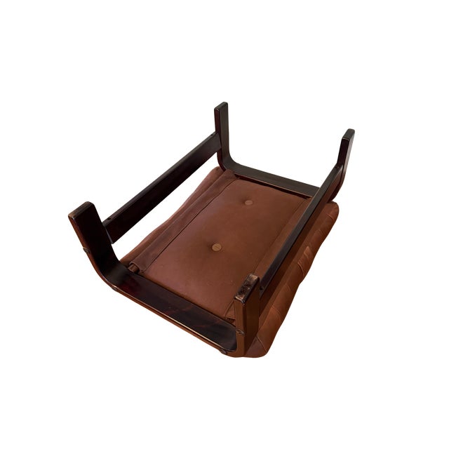 Vintage Norwegian Leather Ottoman | Scandinavian Mid-Century Modern Bentwood & Sling Footstool | Ingmar Relling Style For Sale - Image 12 of 16