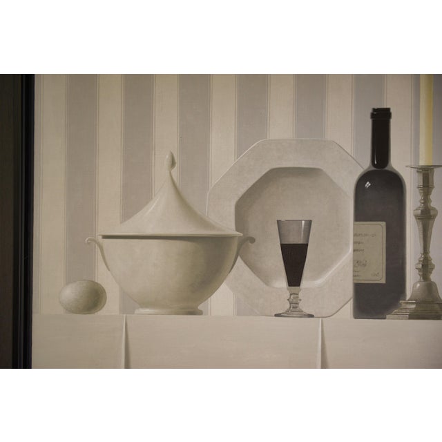 Nicolas Watine, the Glass of Wine, 1980s, Paint & Canvas, Framed For Sale - Image 8 of 10
