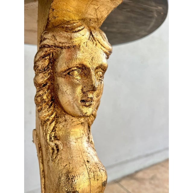 Gold French 19th Century Grand Tour Neoclassical Giltwood Gueridon. For Sale - Image 8 of 11