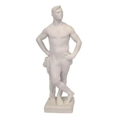 Ceramic Biscuit Figure of Boxer For Sale - Image 7 of 7