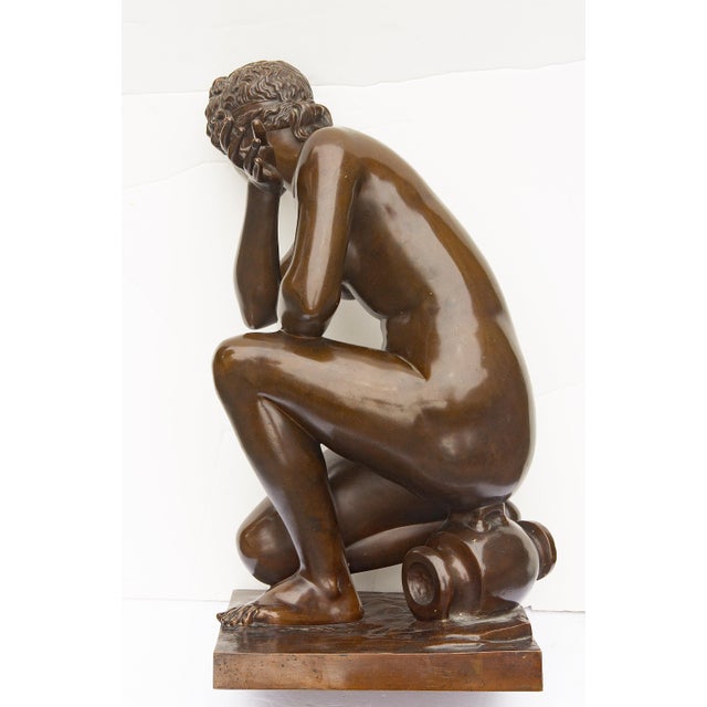 Crouching Venus Large Grand Tour Bronze Patinated Sculpture F. Barbedienne For Sale In Rochester - Image 6 of 8