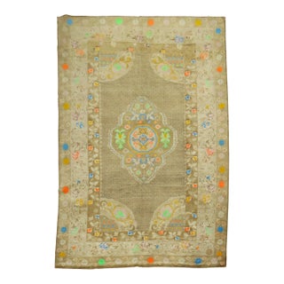 Zabihi Collection Colorful Vintage Turkish Rug - 7'6" x 11'7" For Sale
