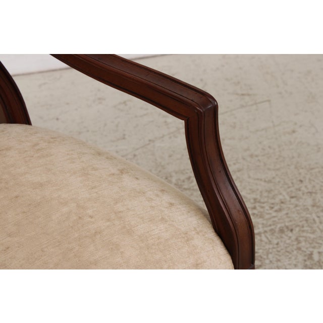 Pair of Cr Laine French Louis XVI Open Arm Chairs For Sale - Image 14 of 16