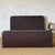 Brown Queen Size Belgian Linen Slip Covered Bed in Cafe Noir For Sale - Image 8 of 8