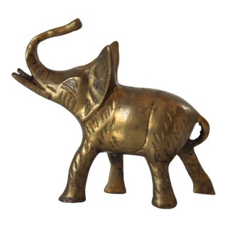 Vintage Brass Elephant For Sale