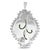 18K White Gold 2.00 Cttw Diamond Halo and Jade Shield Brooch Pin and Pendant (G-H Color, VS1-VS2 Cla For Sale - Image 4 of 7