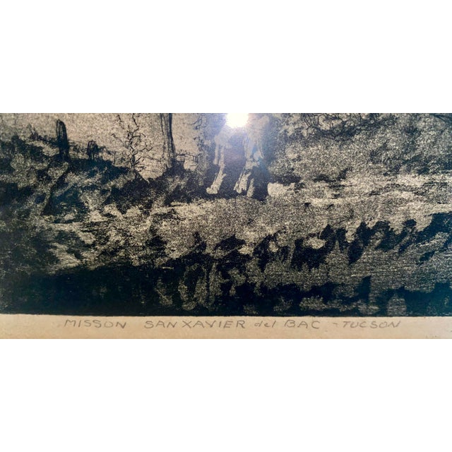 Hutton Webster Jr. Pencil Signed Etching “Mission San Xavier Del Bac Tucson” For Sale - Image 4 of 11