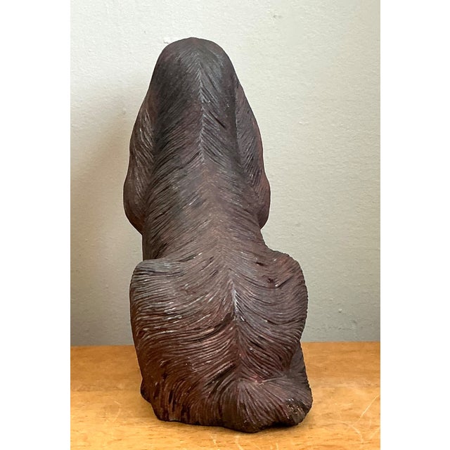 Vintage Carved Wood Dog Sculpture For Sale - Image 16 of 16