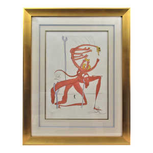Salvador Dalí­ Figure Rouge Avec Portrait De Quevedo 1975 Reproduction Print