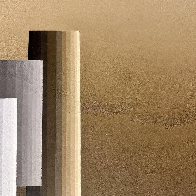 Andrés Segovia, Checkerboard Landscape, 20th Century, Acrylic on Canvas For Sale - Image 15 of 18