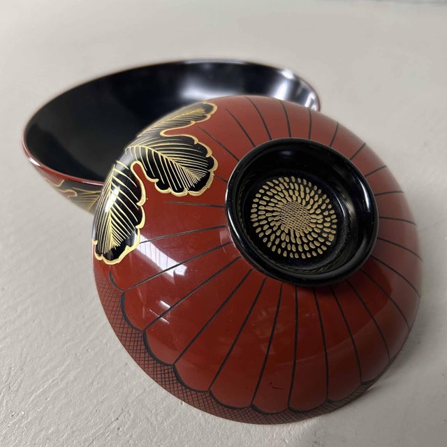 Shōwa Period Wajima-Nuri Owan Serving Bowls, Japan, 1970s, Set of 10 For Sale - Image 18 of 18