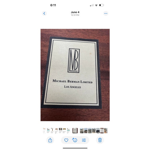 Wood Canterbury Mahogany Designer Michael Berman Limited Brass Castered Cocktail Coffee Table For Sale - Image 7 of 12