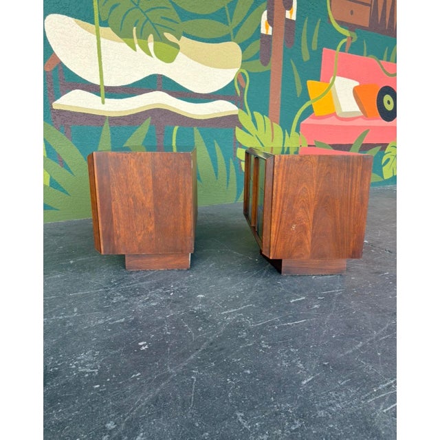 Lane Brutalist Paul Evans Style Nightstand Pair For Sale - Image 11 of 15