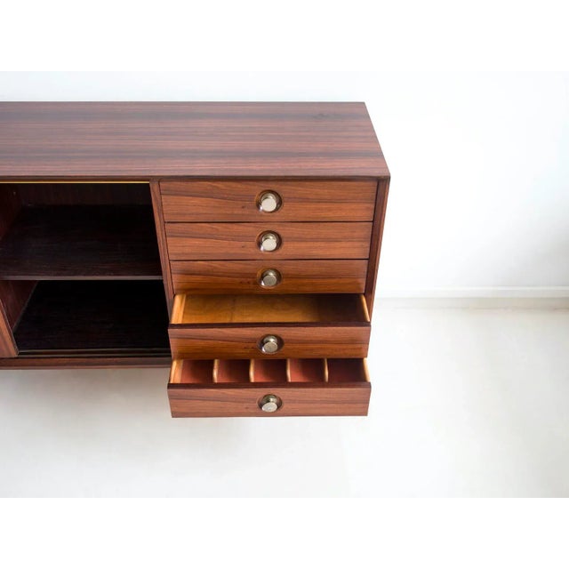 Rosewood Sideboard with Sliding Doors and Drawers from Faram, 1960s For Sale - Image 6 of 17