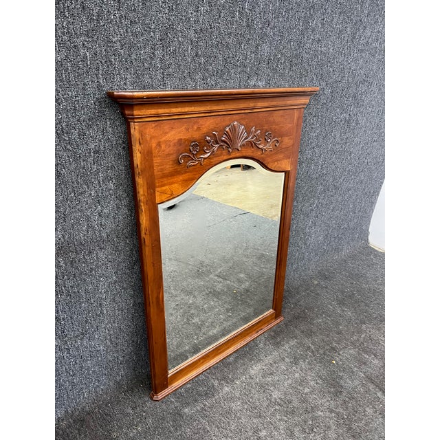 Traditional Ethan Allen Cherry Mirror For Sale - Image 3 of 7