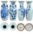 Late 19th Century Chinese Celadon-Ground Blue & White Porcelain Vases – Pair For Sale - Image 9 of 9