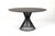Stone Dark Brown Lama 1600 Round Table with Steel Frame by Disain1971 Dimensions: D 160 x H 75 cm Materials: black tubular...